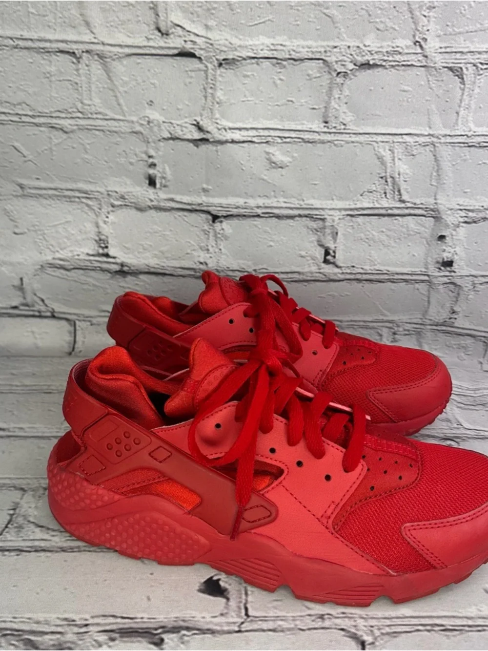 Nike Air Huarache Women’s All-Red Athletic Sneakers